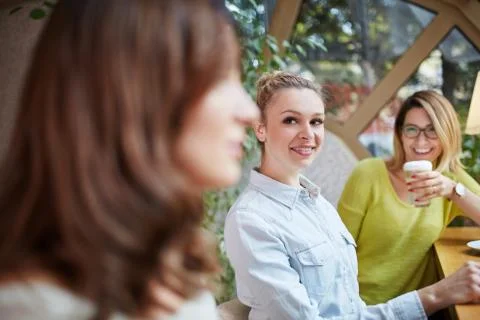 Looking at the friend Stock Photos