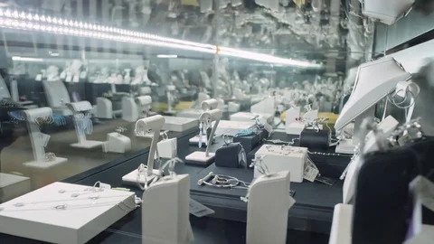 Looking for Gift in Jewelry Store Stock Footage 72808398