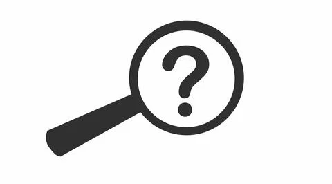 Looking Glass and Question Mark Icon. Stock Illustration