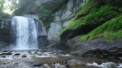 Looking Glass Falls 3 Stock Footage 111390131