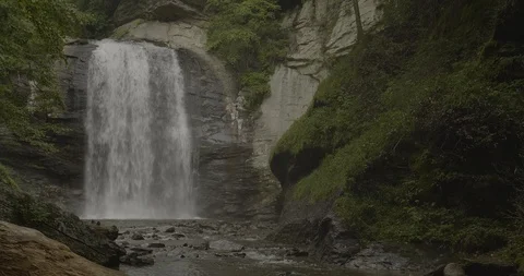 Looking Glass Falls Waterfall Stock Footage 98433031