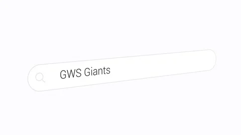 Looking Up GWS Giants on the Search Engine Stock Footage 247970800