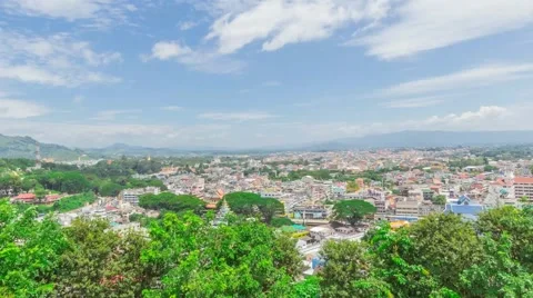 Looking from a high building to Burma Stock Footage 55619808
