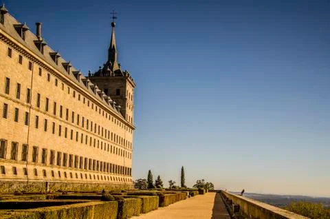 Looking at the horizon from the Escorial Stock Photos
