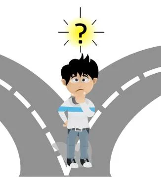 Looking for idea character 2 Stock Illustration