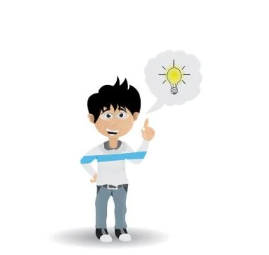 Looking for idea character Stock Illustration