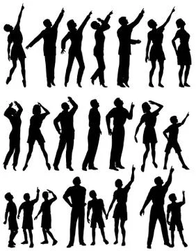 Looking up Stock-Illustration