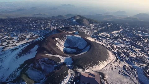 Looking inside the crater Stock Footage 167451620