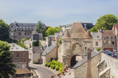 Looking inside the Porte d'Ardon Stock Photos