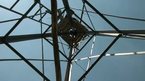 Looking Up Inside Windmill Video stock 12593451