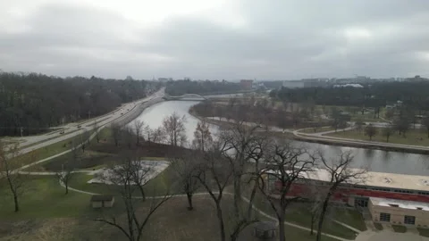 Looking at Iowa City Stock Footage 296607610