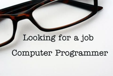 Looking for a job Computer Programmer Stockfoto's