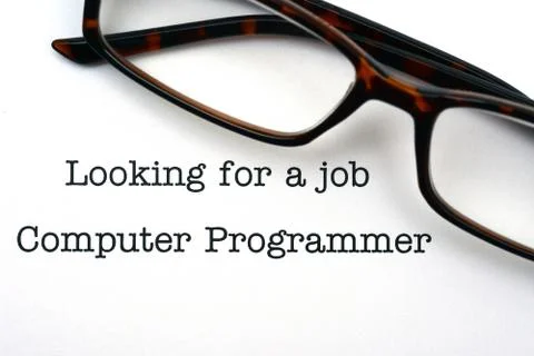 Looking for a job Computer Programmer Stock Photos