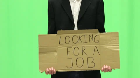 Looking for a Job on Green Screen Stock Footage 23726478