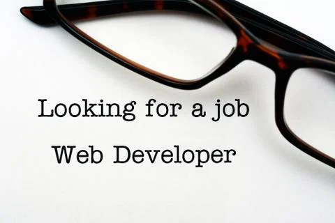 Looking for a job - web developer Foto stock