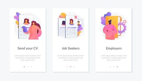 Looking for a job webpage template. Stock Illustration