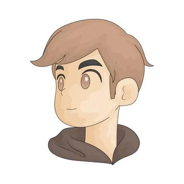 Looking left illustration Stock Illustration