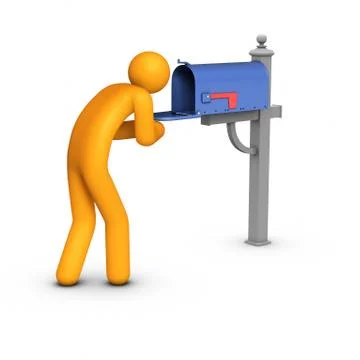 Looking for letter Stock Illustration