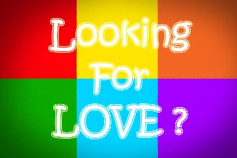 Looking for love concept Stock Illustration