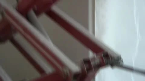 Looking up to Man on Lift Video stock 12593497