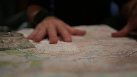 Looking at a Map Video stock 90862214