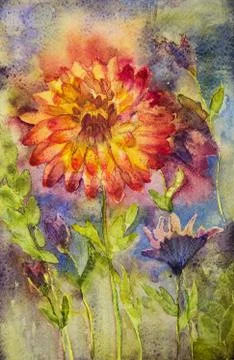 Looking up at marigold Stock Illustration