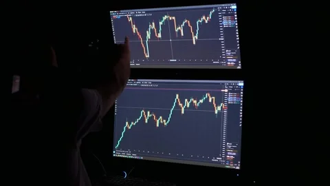 Looking at the Market at night Stock Footage 220763155