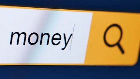 Looking money concept internet web Stock Footage 81363180