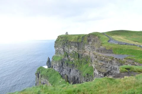 Looking North View over The Cliffs of Moher in County Clare, Ireland Stock Photos
