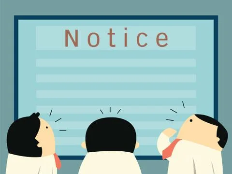 Looking notice board Stock Illustration