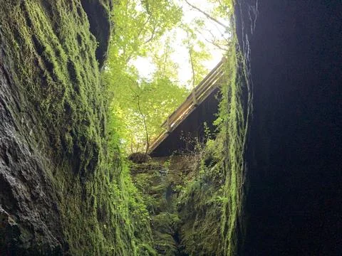 Looking up at the Observation Post Devils Icebox Stock Photos