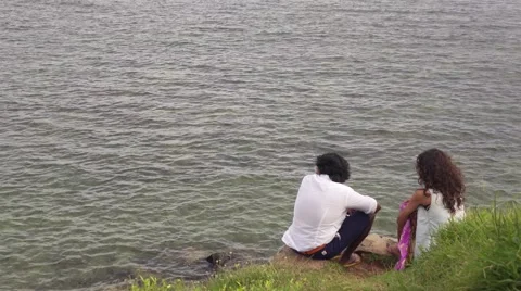 Looking at the ocean Stock Footage 58314991