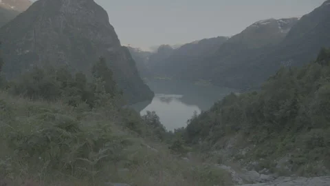 Looking on Oldenvatnet Video stock 342050500
