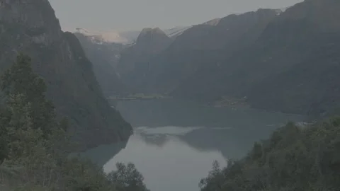 Looking on Oldenvatnet Stock Footage 342051998