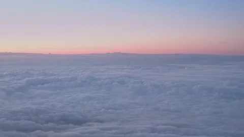 Looking out of airplane window at the sky Stock Footage 87985002