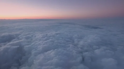 Looking out of airplane window at the sky Stock Footage 87985301