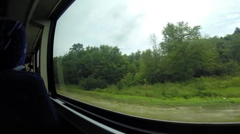 Looking out of bus or train window Vídeo Stock 42395447