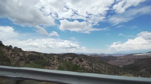 Looking Out of Car Window While Driving Slow Motion Stock Footage 51677253