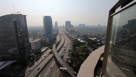 Looking out at Jakarta 스톡 동영상 127262267