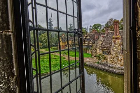 Looking Out Medieval Window Stock Photos