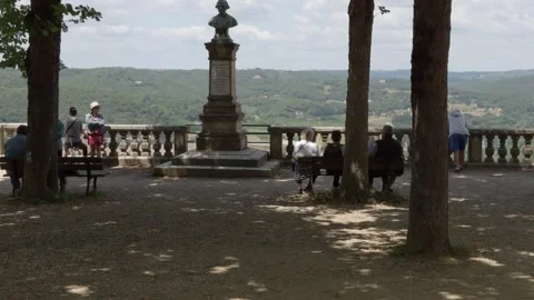 Looking out over the Domme Valley Stock Footage 293201606