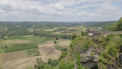 Looking out over the Domme Valley Stock Footage 293201611