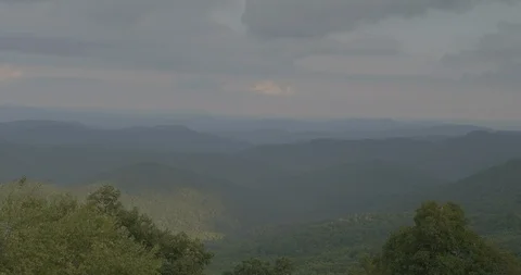 Looking Out Over the Mountain Ridge Stock Footage 98432931