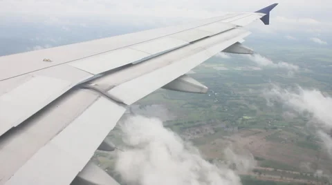 Looking out of plane window 2 库存影片 47789224