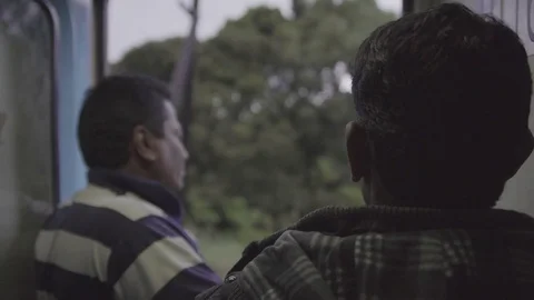 Looking out of a train in Sri lanka Video stock 105358484