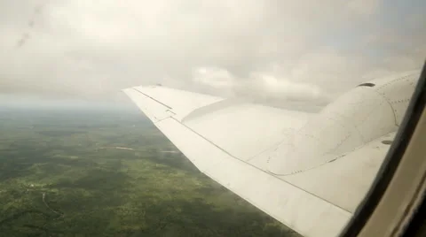 Looking out window Aircraft Stock Footage 46382996