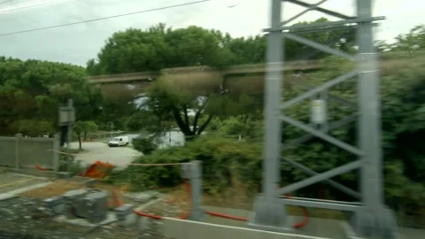 Looking out the window from arriving Train. Europe / Italy / Travel. Stock Footage 130921065