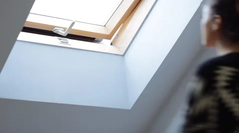 Looking out of  window Stock Footage 56505728