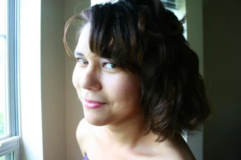 Looking out of Window Stock Photos