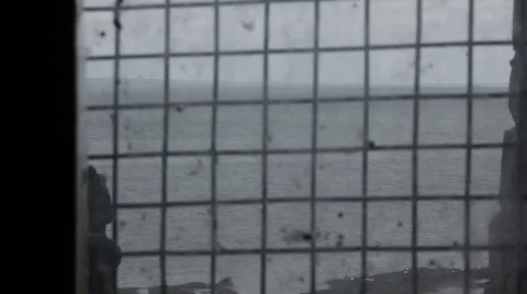 Looking Out Of Window to Water Stock Footage 51734965